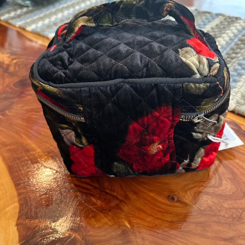Johnny Was Quilted Floral Cosmetic Bag